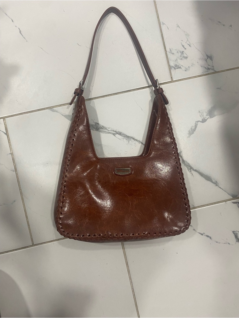 Classic Brown Leather Shoulder Bag